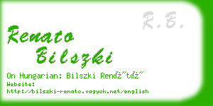 renato bilszki business card